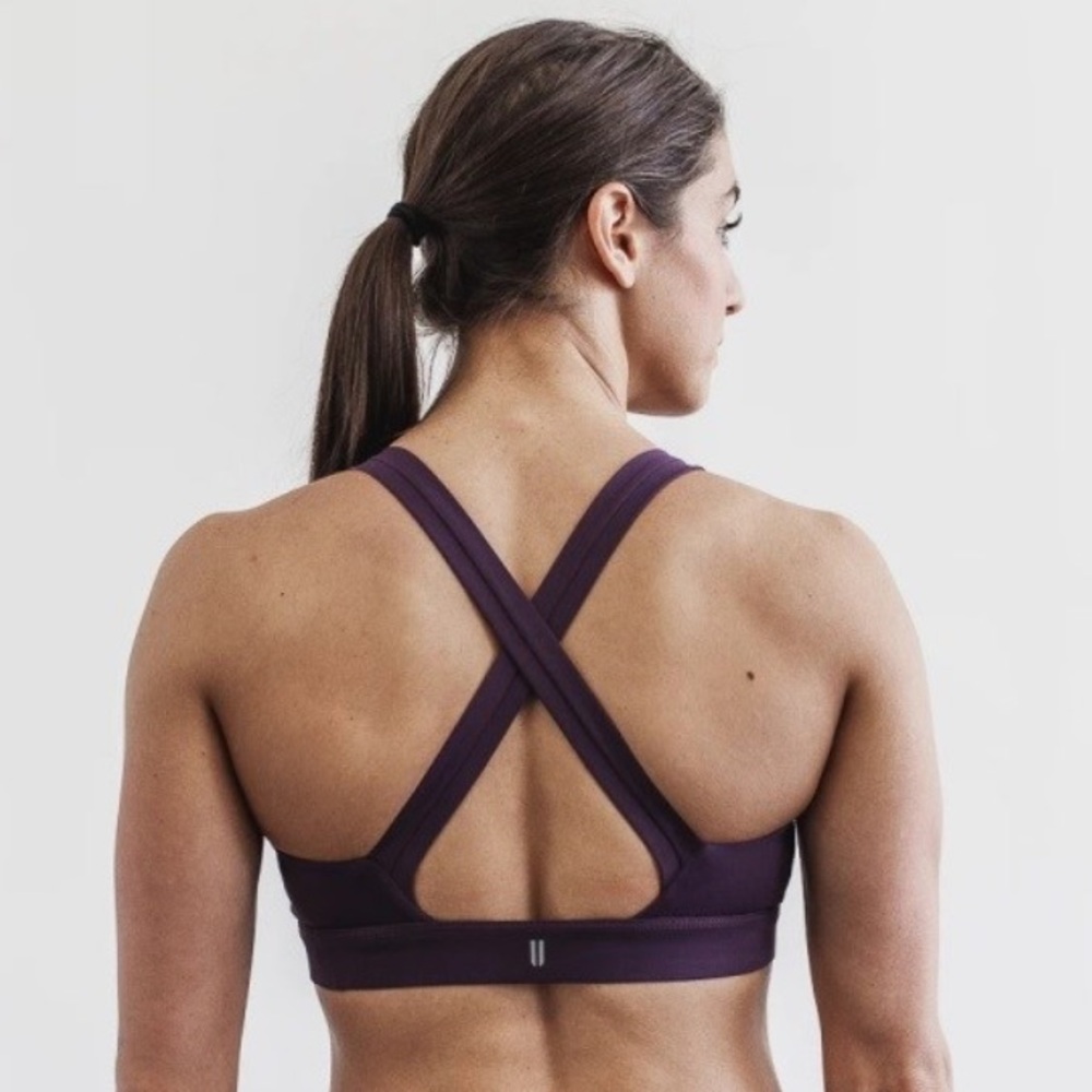 NWT NOBULL Women’s Pace Running Sports Bra - XS - Plum Purple